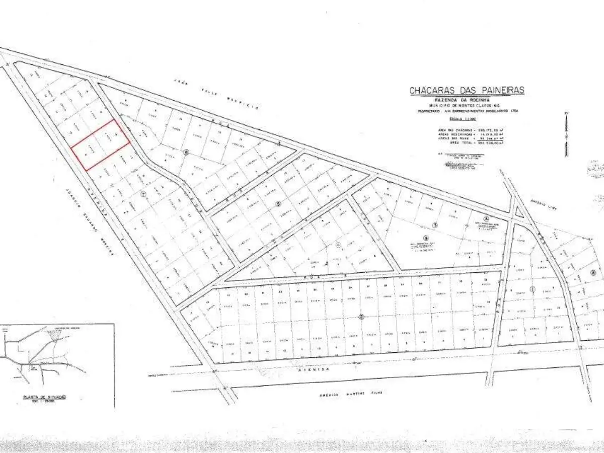 Lote para Venda com área de 2650 m² no bairro Chácaras Paineiras
