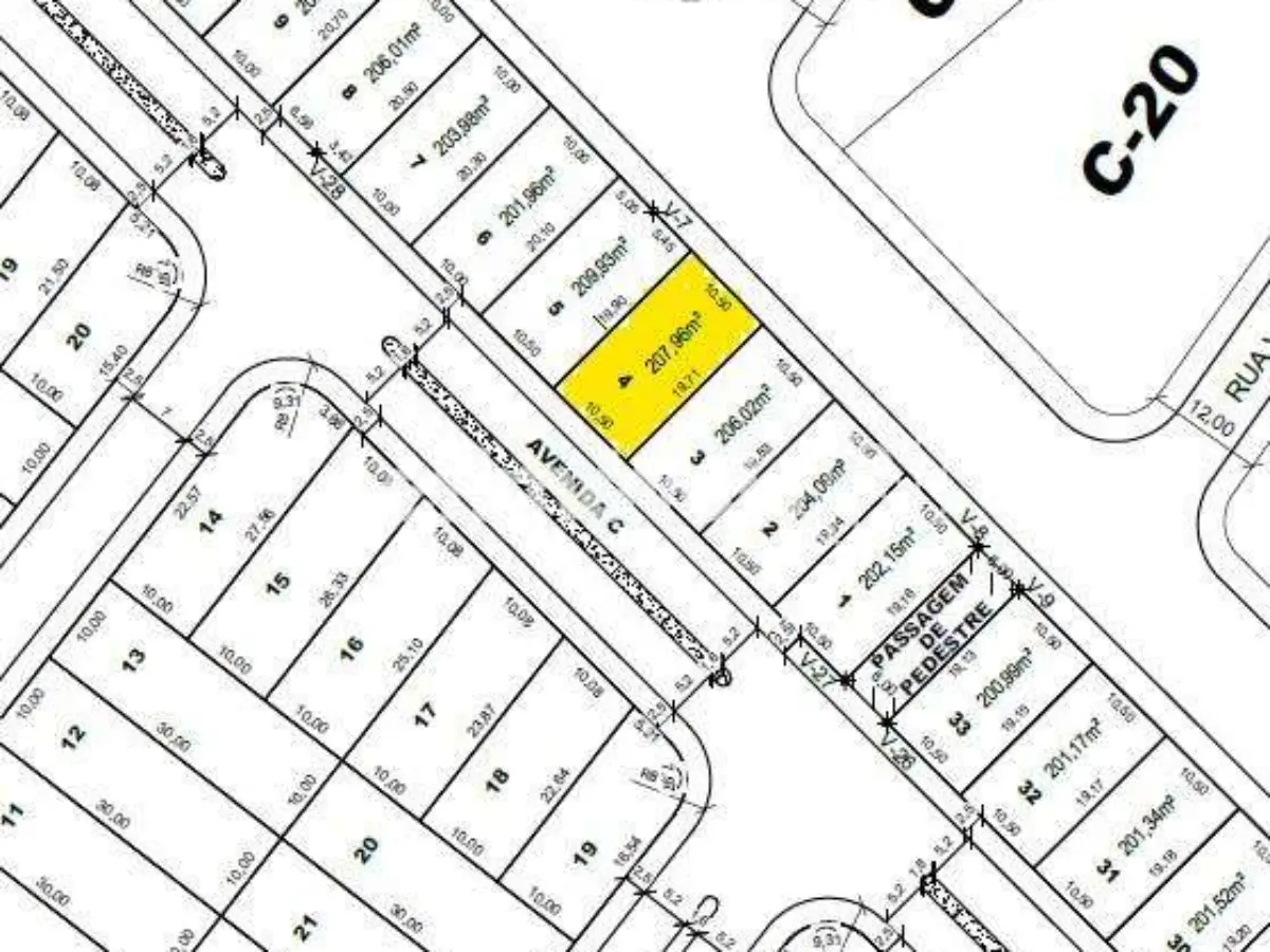 980635_0 Lote para Venda com área de 207.96 m² no bairro Vila Segura