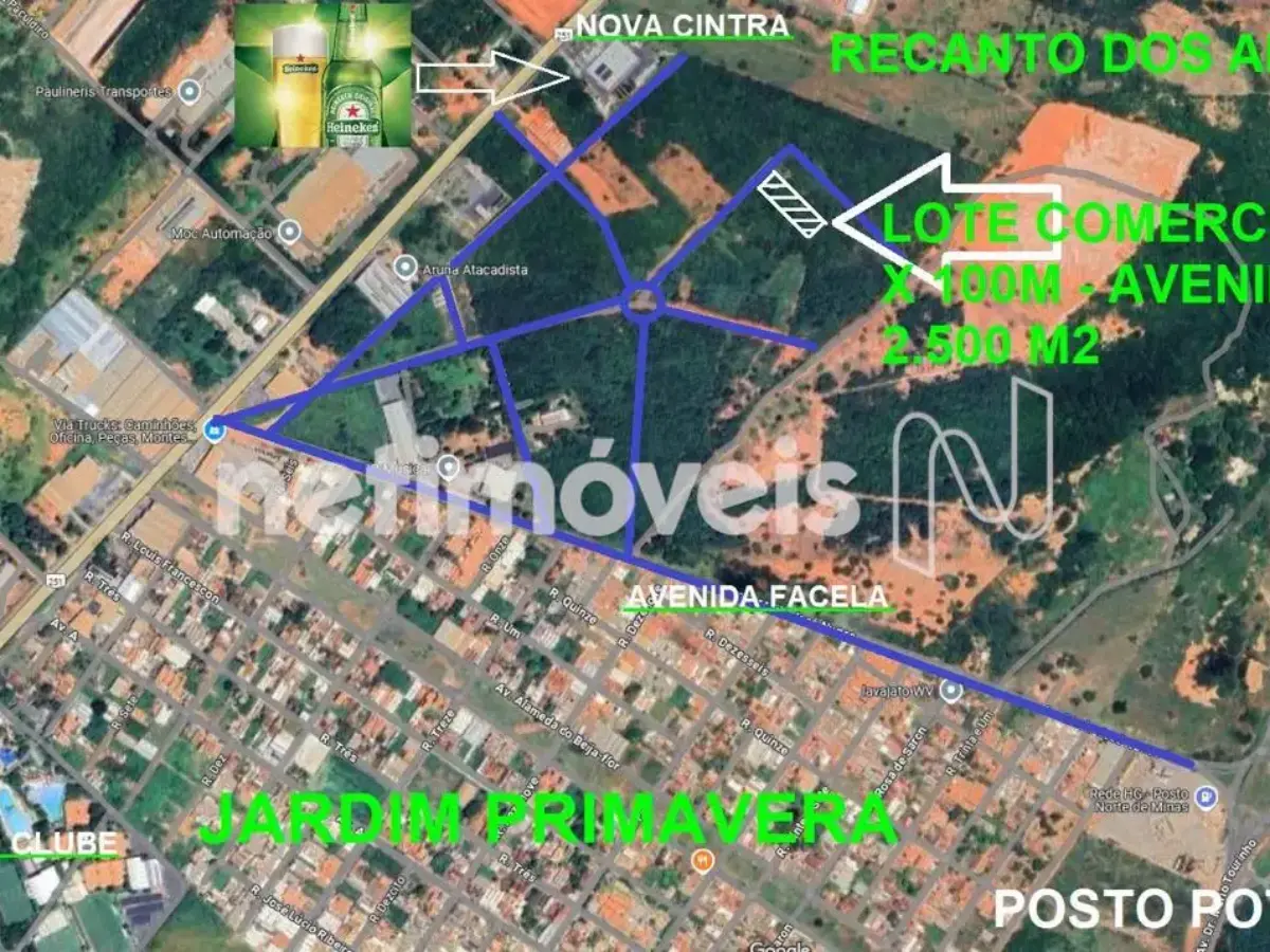 1107755_0 Lote para Venda com área de 2500 m² no bairro Chácara Recanto dos Araçás